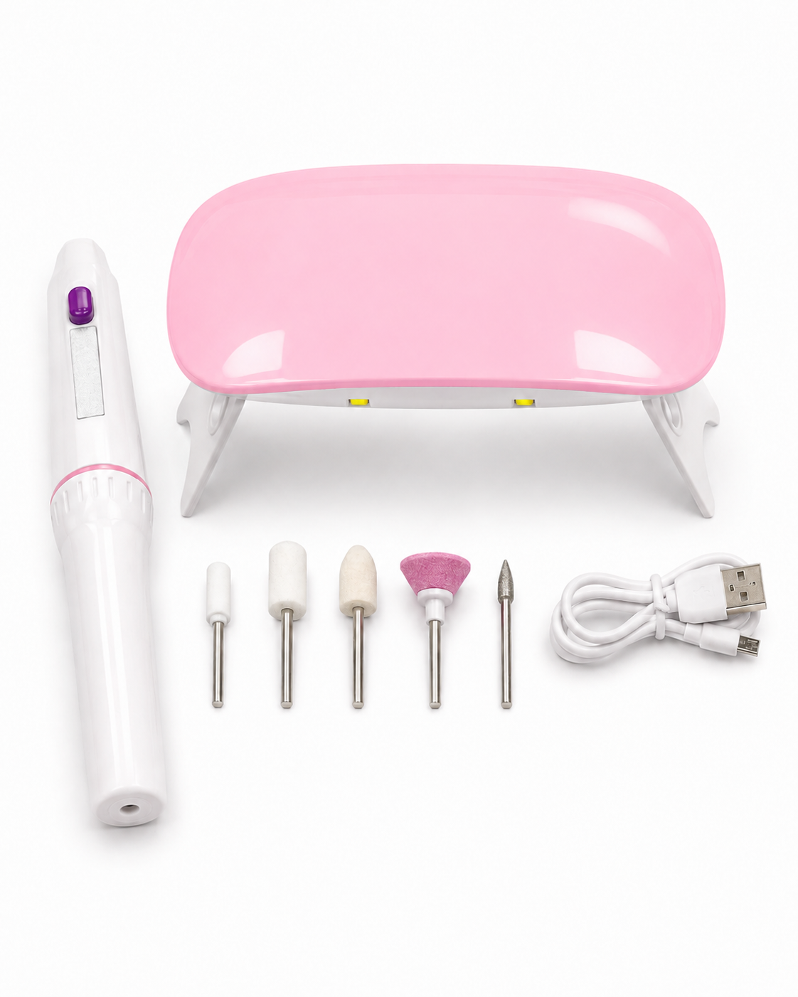 Kit Portátil para Uñas – Lámpara LED + Torno Eléctrico