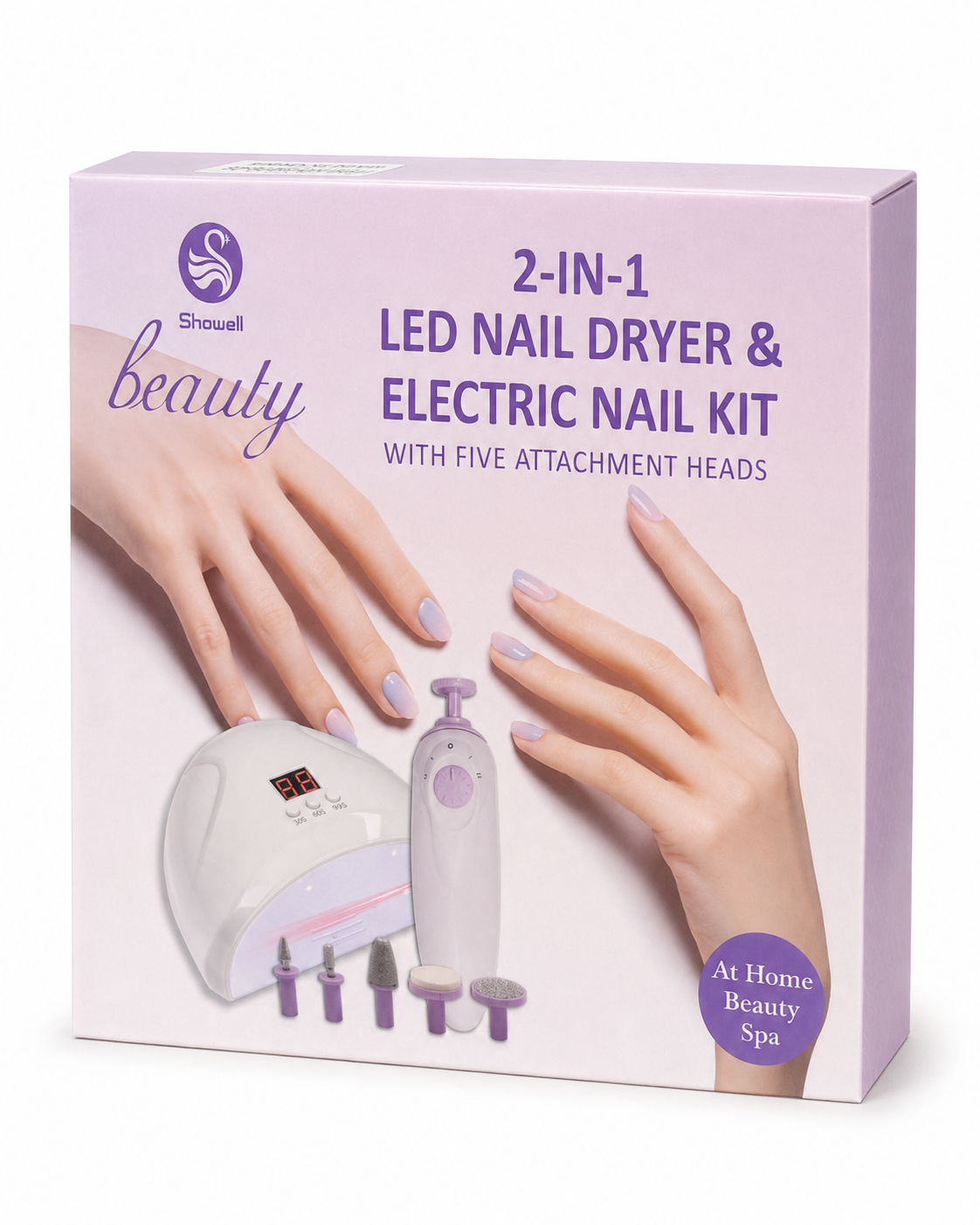 Kit 2 en 1 Lámpara LED + Torno Eléctrico para Uñas