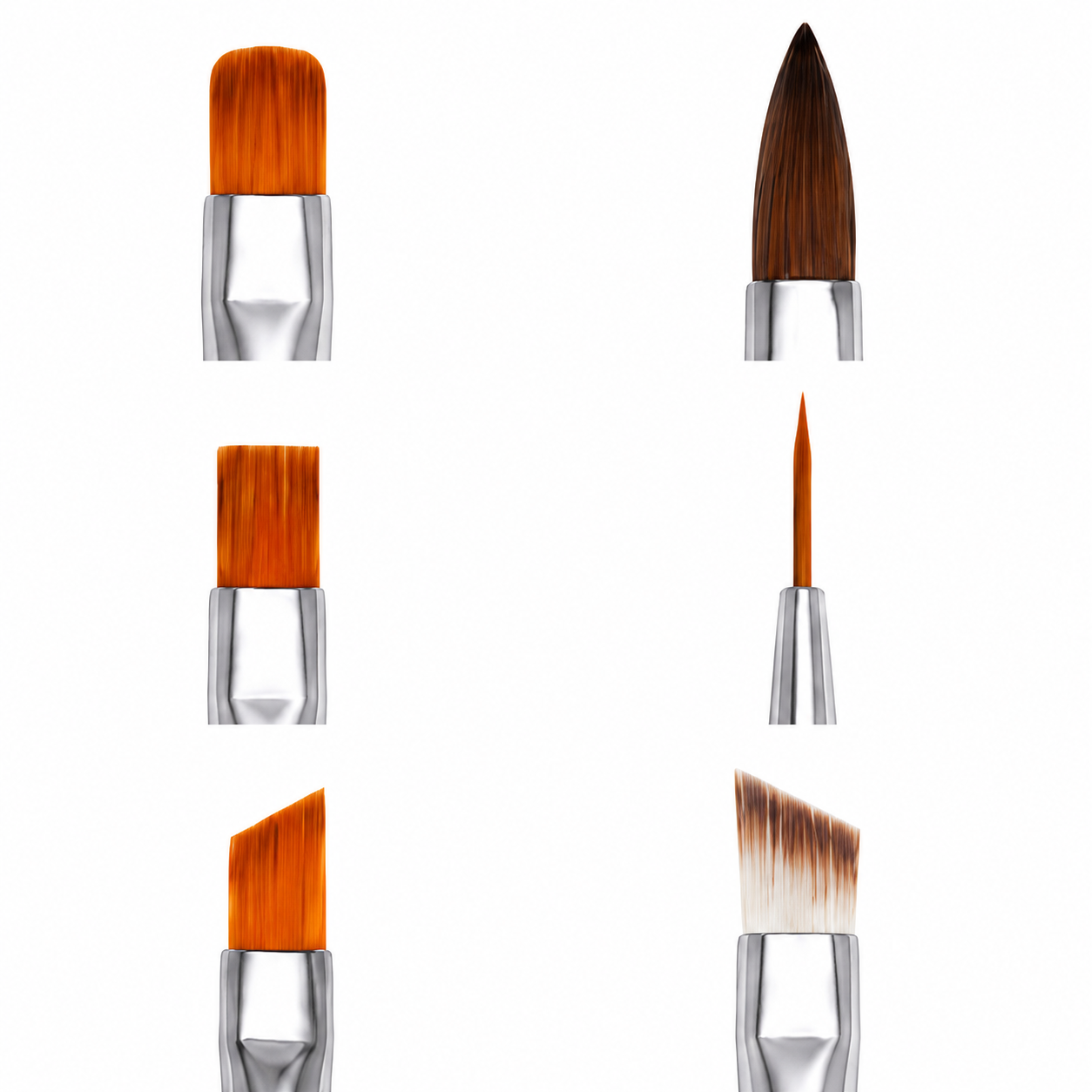 Set de Pinceles para decorar Uñas X6